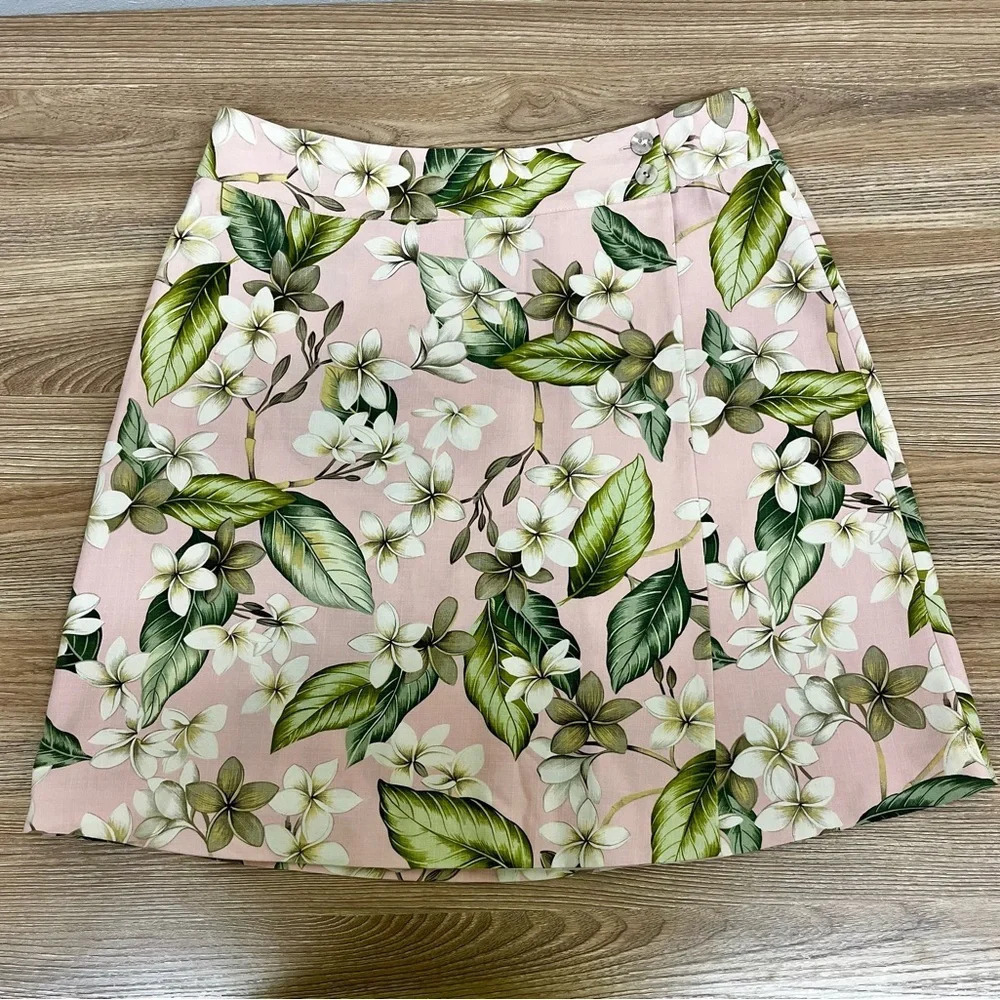 Tommy Bahama 100% Silk Wrap Tropical Skirt - Size 4